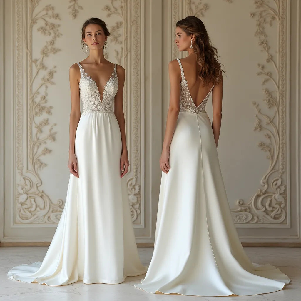 Wedding Dress Bridal Gown for Elegant & Exquisite Wedding Dress – Luxury Bridal Gown, Modern, High Couture, Custom-Made AI