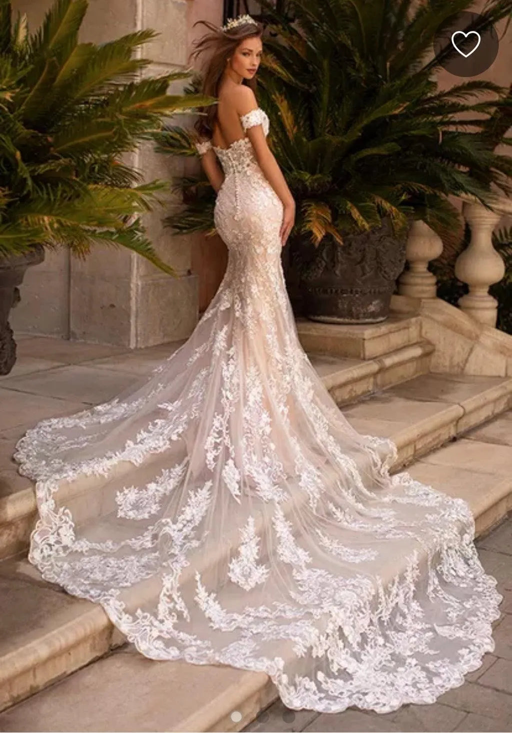 Modern Slim Mermaid Lace Open Back Wedding Gowns for Bride Sweetheart Off Shoulder Sleeve Bride Wedding Dresses Court Train 2022 champagne