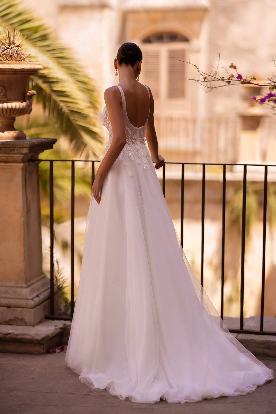 Romantic Square Neck Wedding Dress Sequins A-line Bride Robe Elegant Zipper Back Bridal Dresses Vestidos De Novia