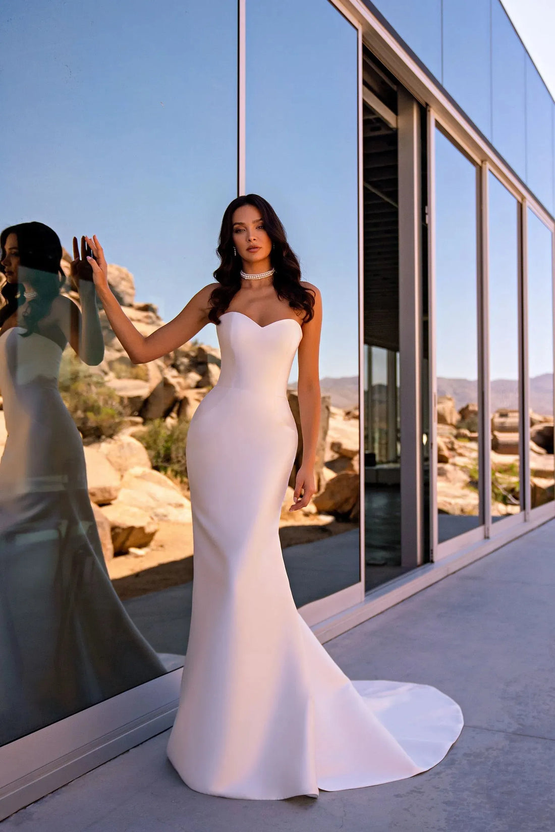 Sweetheart Wedding Dress Mermaid Sweep Train Sleeveless Sweep Train Zipper Back