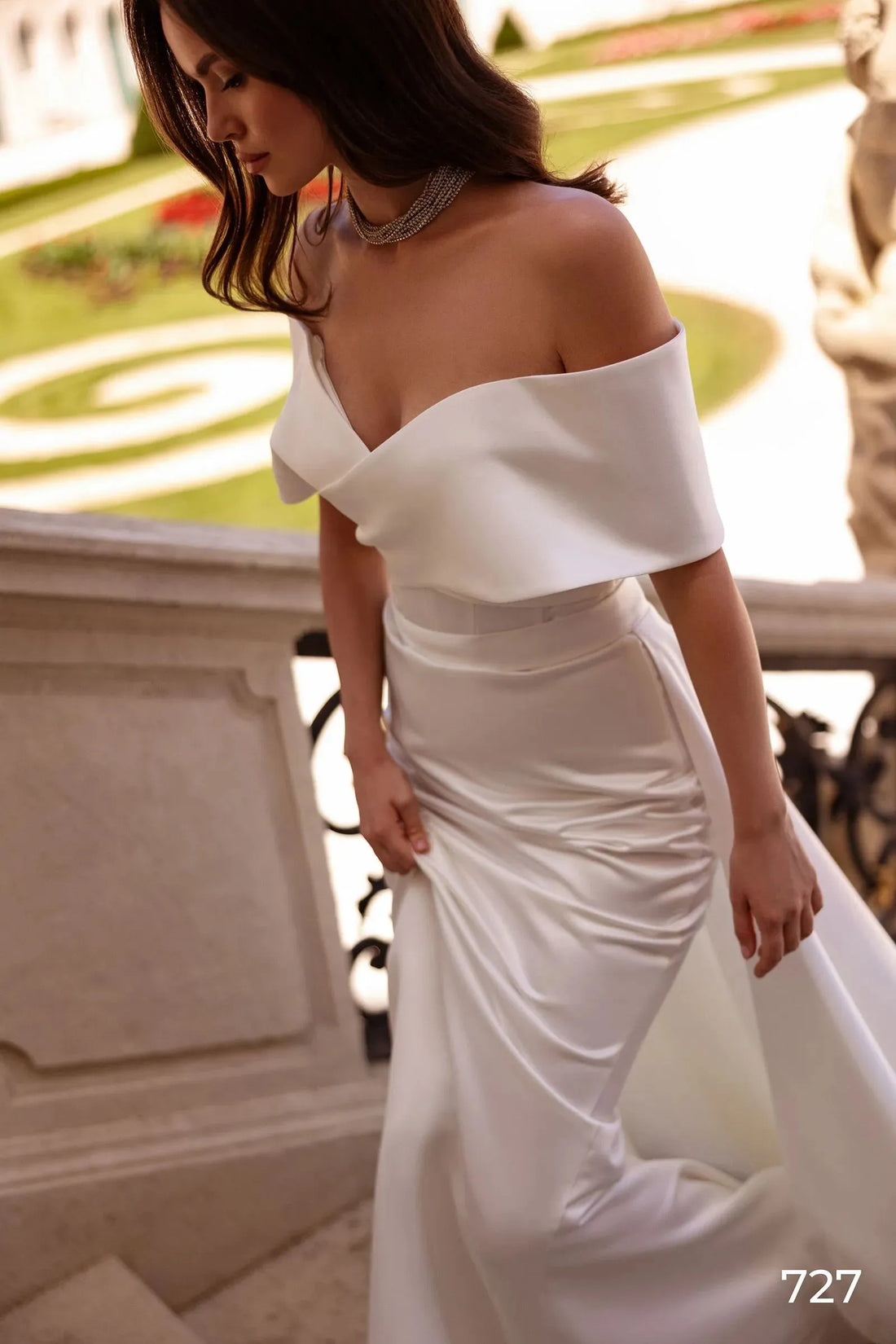 White Wedding Dress Sweetheart Satin Mermaid Off the Shoulder Bridal Gowns Custom Made Vestidos De Novia