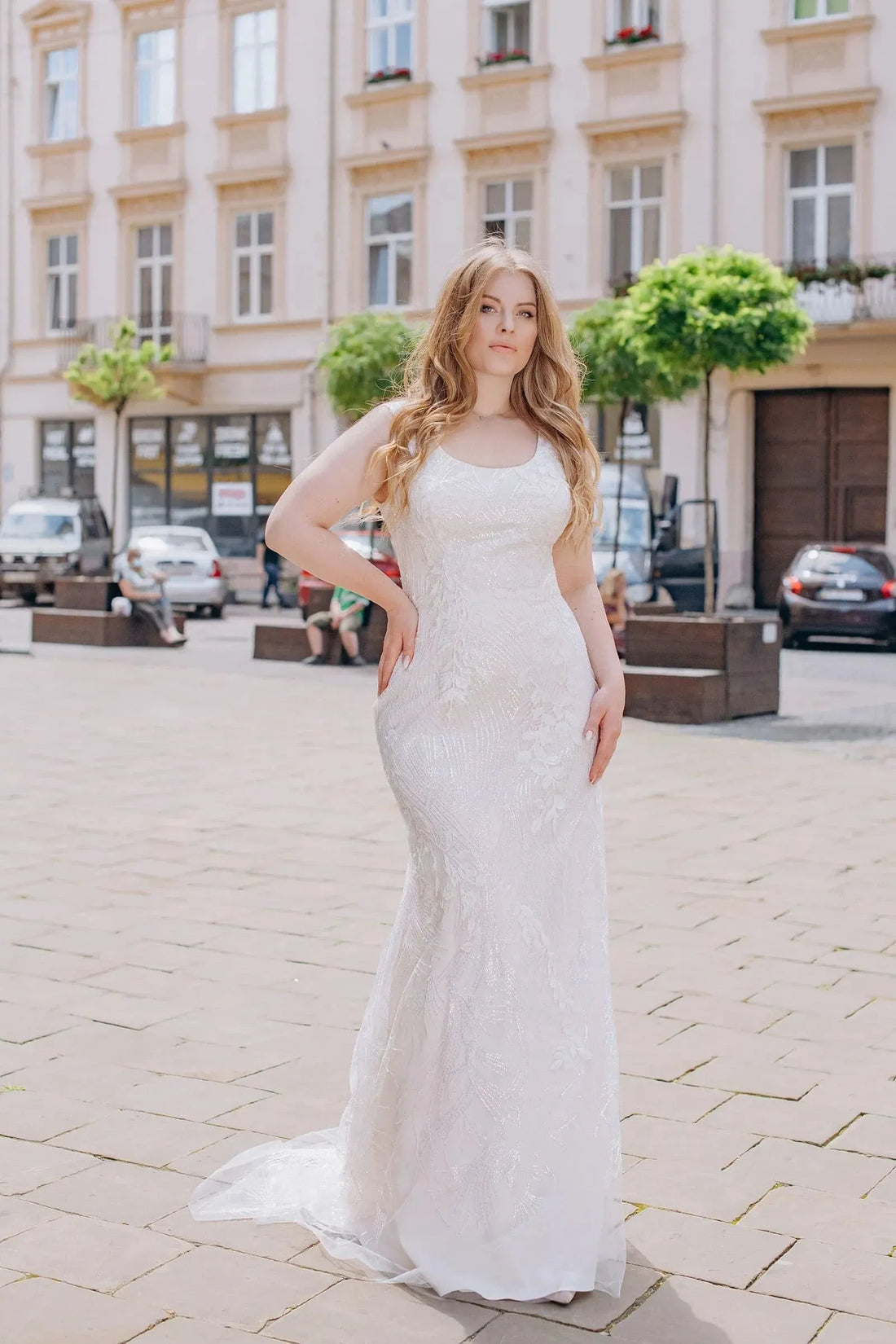 Plus Size Mermaid Wedding Dresses for Women Sleeveles Spaghetti Straps Bridal Gowns with Lace New Summer