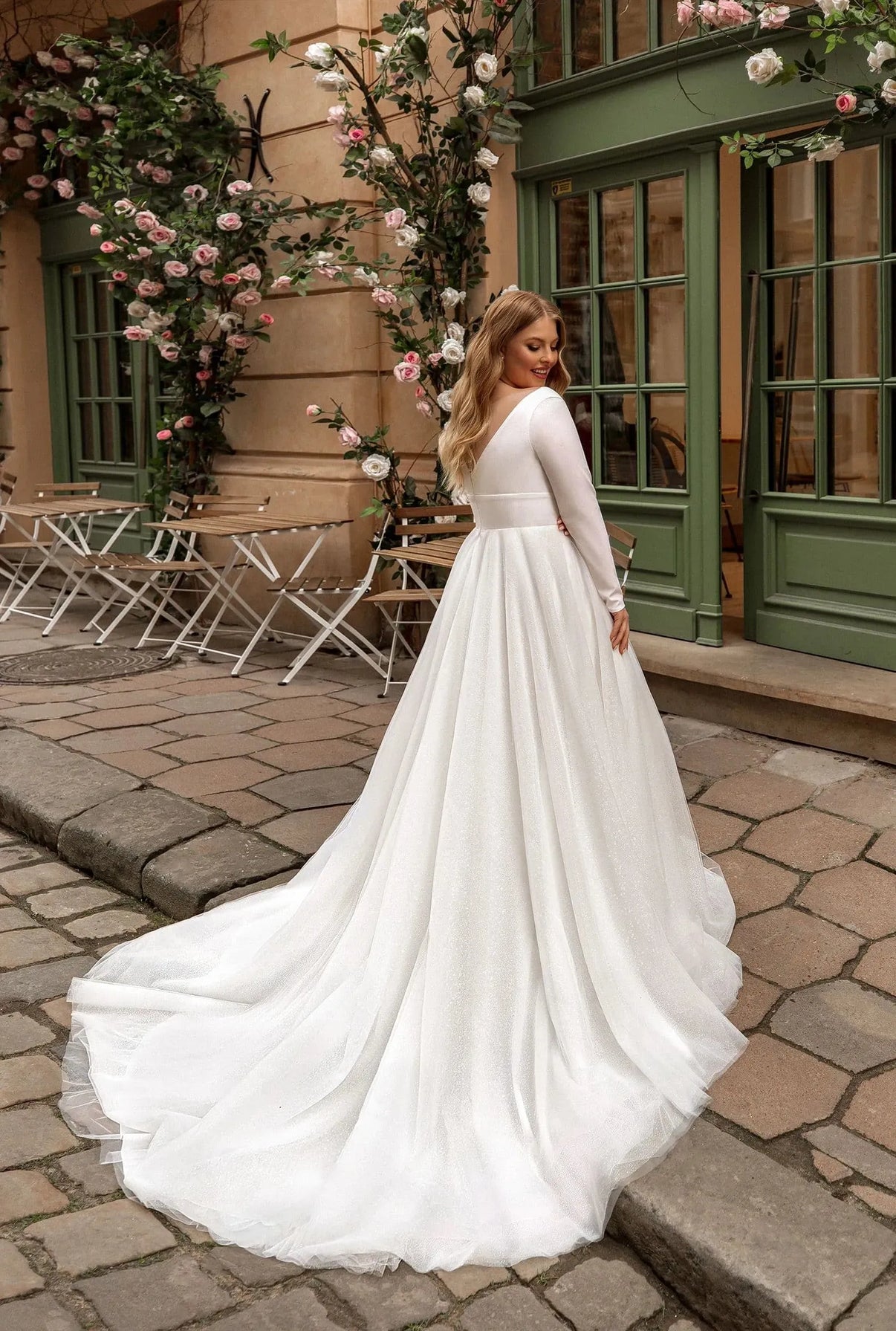 A-line Sweethart Neck Dress with Train Pool Plus Size main image 0