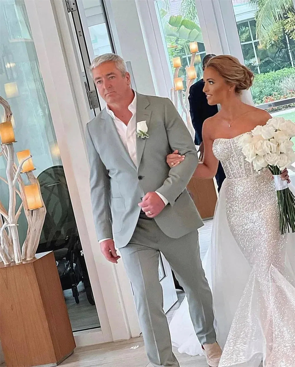 Glitter Mermaid Wedding Dresses Off Shoulder Sweetheart Shiny Bridal Gowns Sparkly With Puffy Tulle Train Bride Dress Custom Color or Size