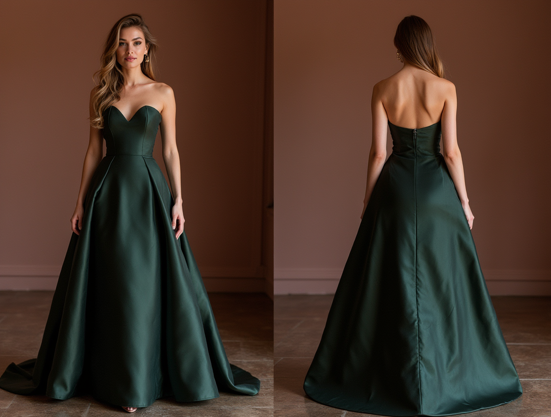 Bold Balck Evening Dress & Prom Dress with Sculpted Corset for an Hourglass Fit