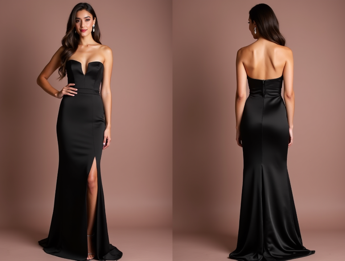 Black Prom Wedding Dress for Brides Who Love a Glamorous Style