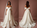 White Romantic Princess Wedding Dress with a Dramatic Ball Gown Skirt
