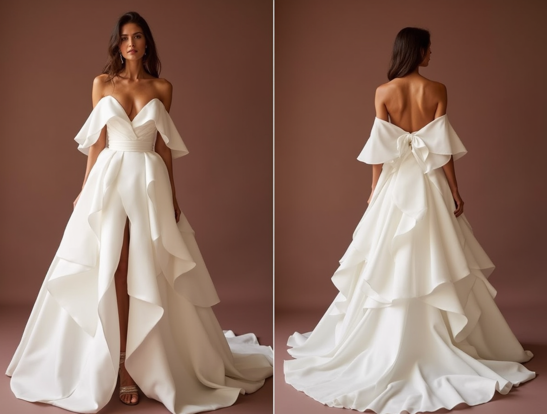 White Princess Wedding Dress with a Corset Bodice for a Flattering Fit