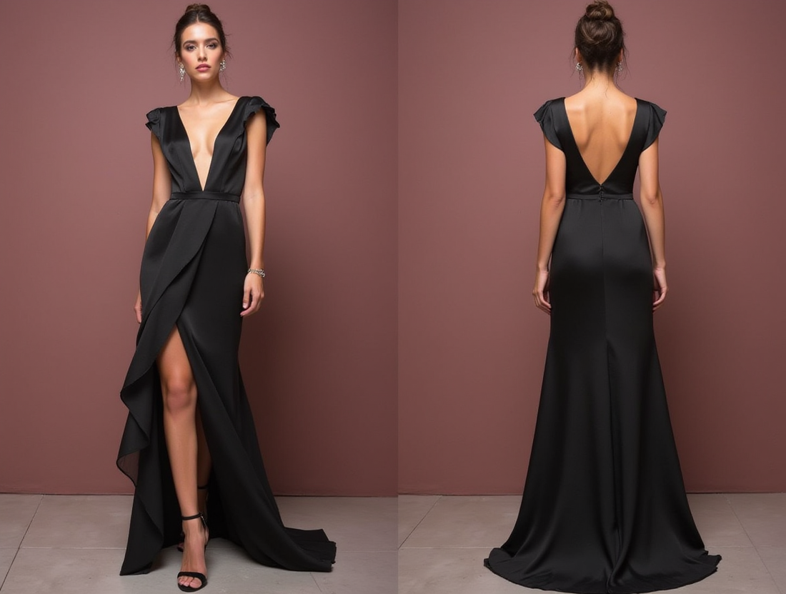 Gothic Black Wedding Dress with a Vintage Touch for Dark Romance