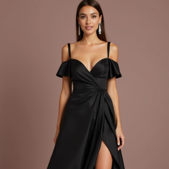 Black Wedding Dress for Elegant Evening Weddings with a Luxe Feel