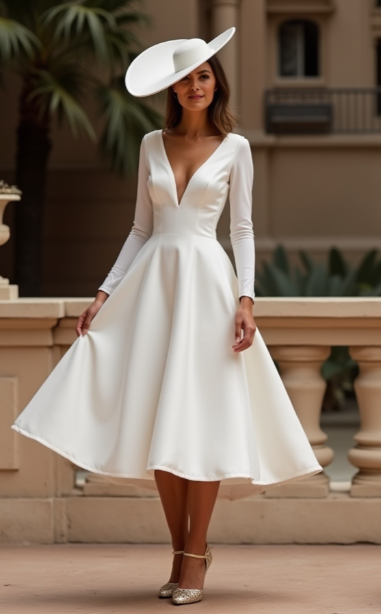 Stylish White Mini Short Wedding Dress with a High-Low Hemline for a Trendy and Chic Look