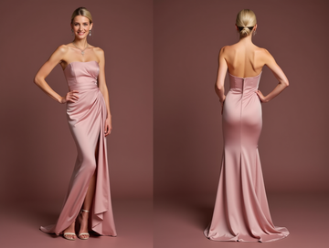 Bold Pink Evening Dress & Prom Gown with Asymmetrical Hem for a Trendy Style