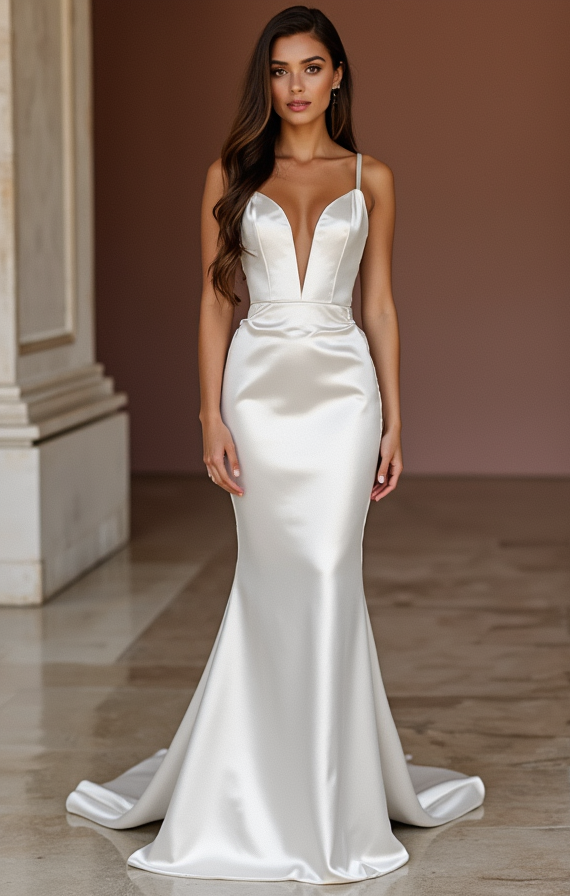 Mermaid White Wedding Dress with a Bold Strapless Design for a Modern Touch