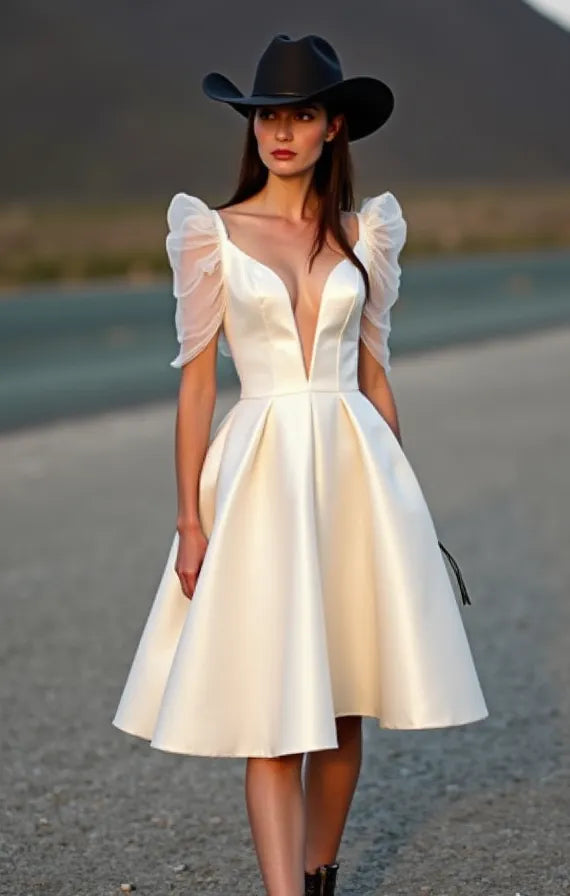 Short Mini Wedding Dress for Modern Brides Wanting a Chic Look
