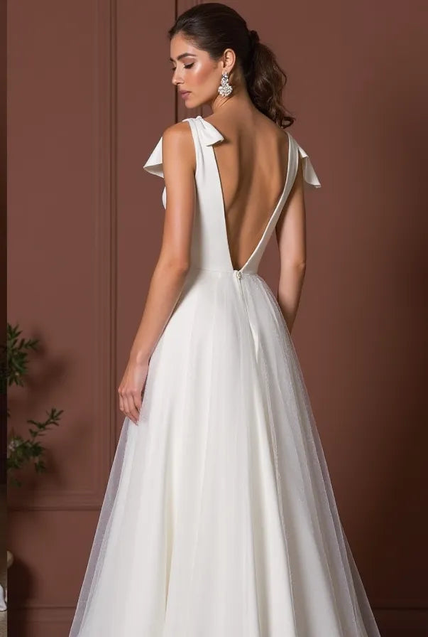 A-Line Wedding Dress with a Halter Neckline for a Unique Touch