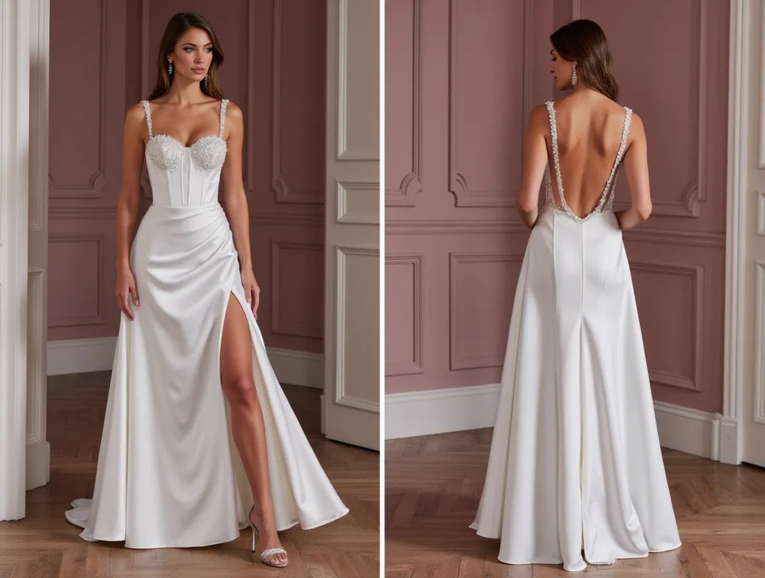 A-Line Wedding Dress with a Dramatic Train for a Statement Look