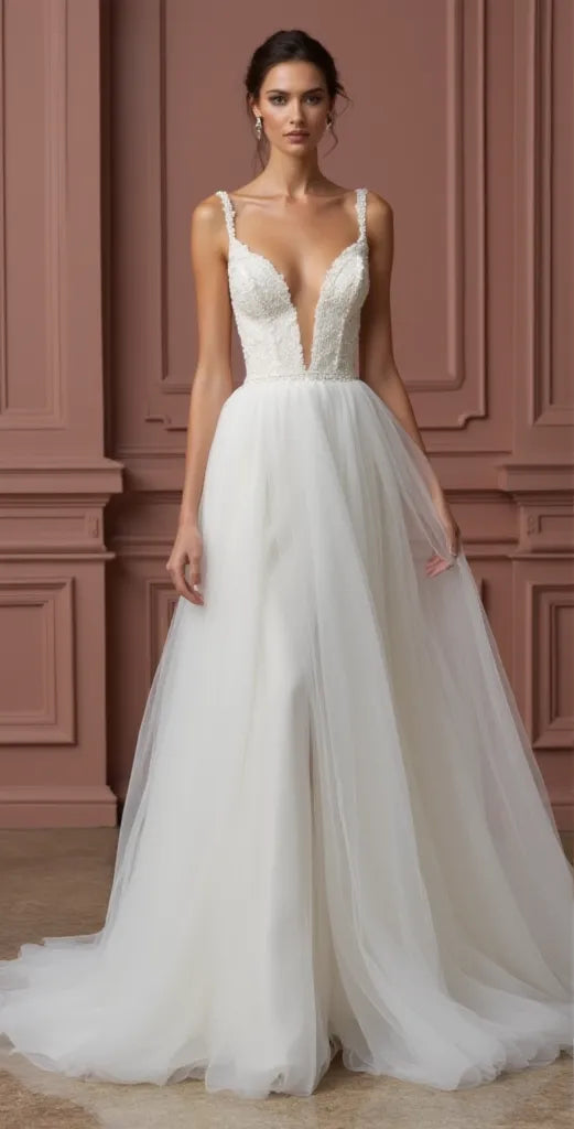 Princess Wedding Dress with a Dramatic Ball Gown Silhouette