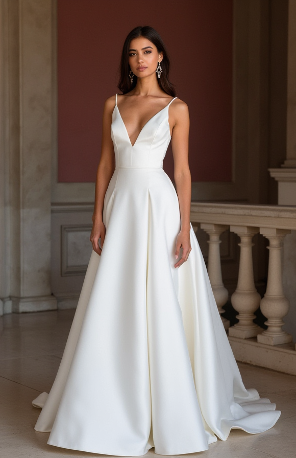 White Princess Bridal Gown for Brides Who Love a Timeless and Chic Look