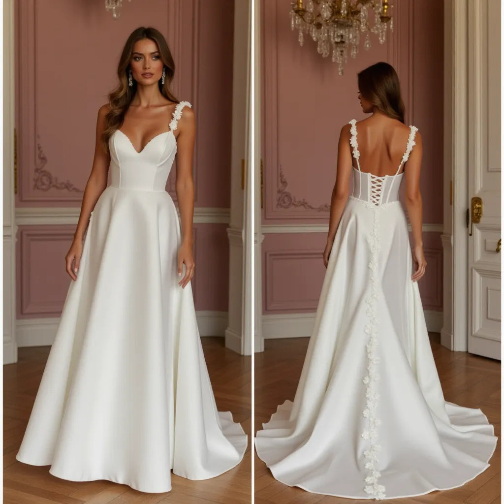 Elegant A-Line Bridal Gown for a Sophisticated Wedding Style