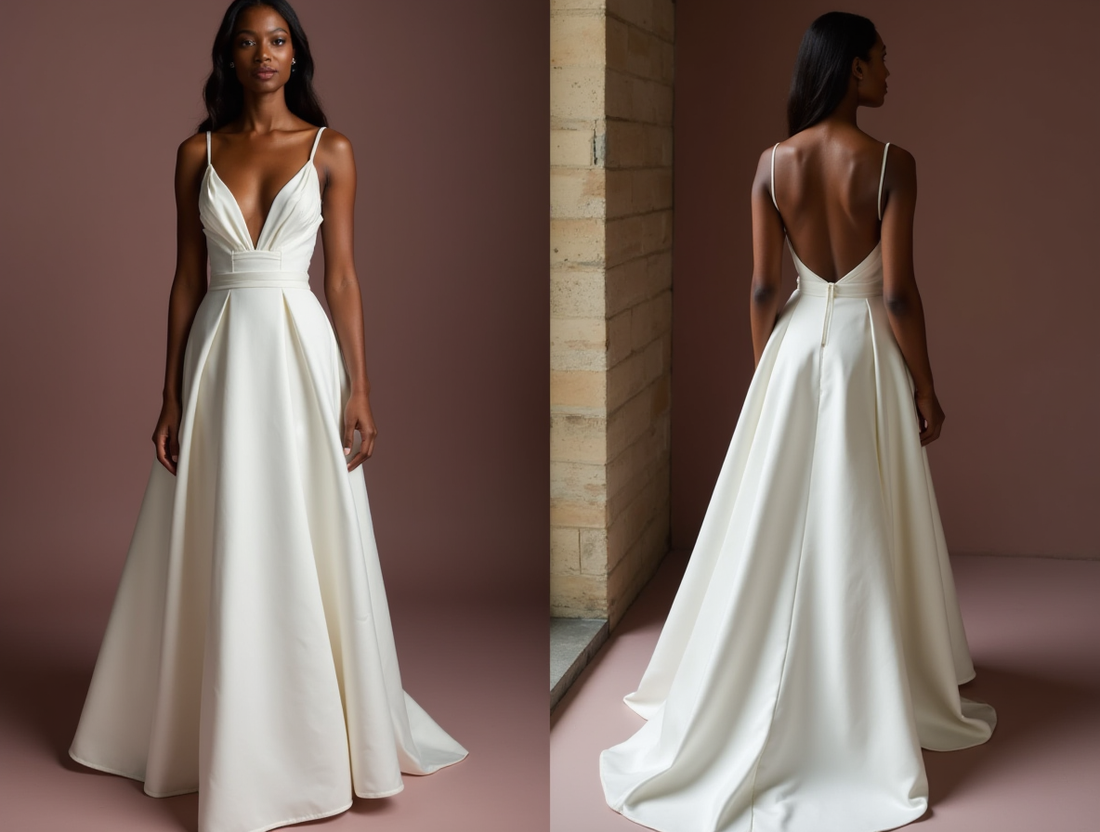 Classic White A-Line Wedding Dress with Delicate Lace Appliqué