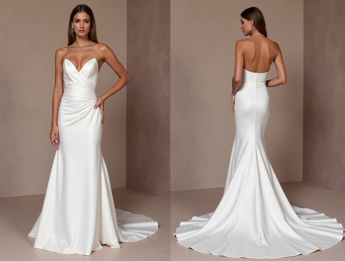 Sexy White Mermaid Wedding Gown with an Off-the-Shoulder Neckline for a Romantic Touch