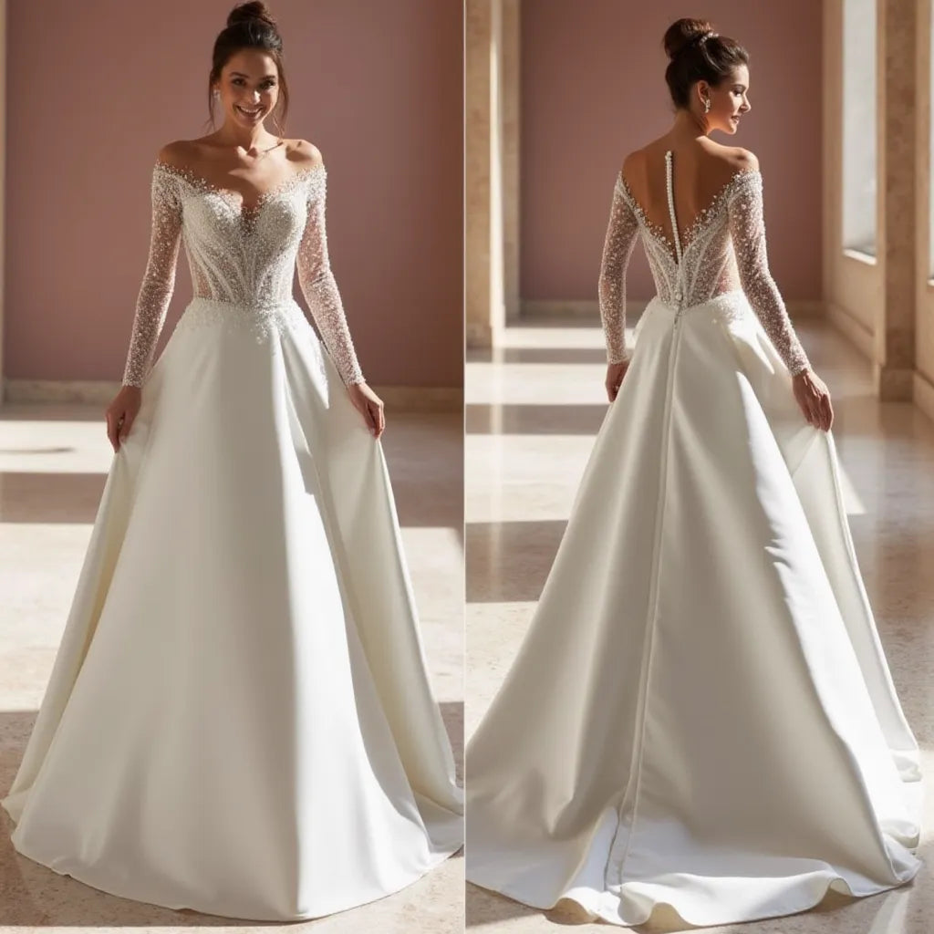 Elegant Princess Wedding Dress with a Classic and Timeless Design