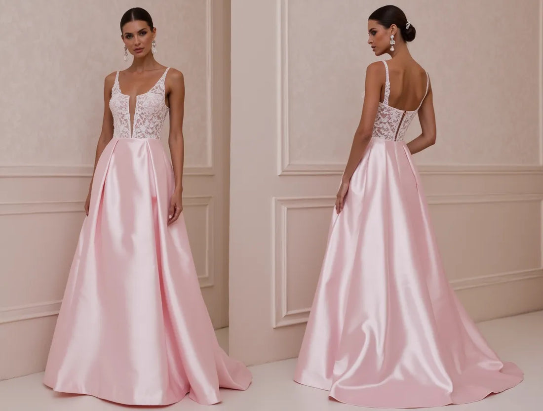 A-Line Bridal Gown with a Romantic Illusion Neckline