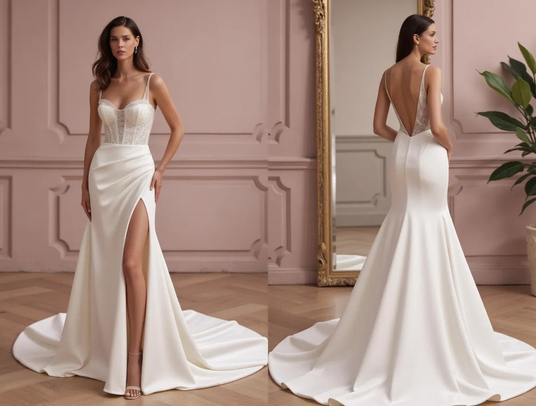 Elegant A-Line Bridal Gown with a Sheer Bodice for a Modern Twist