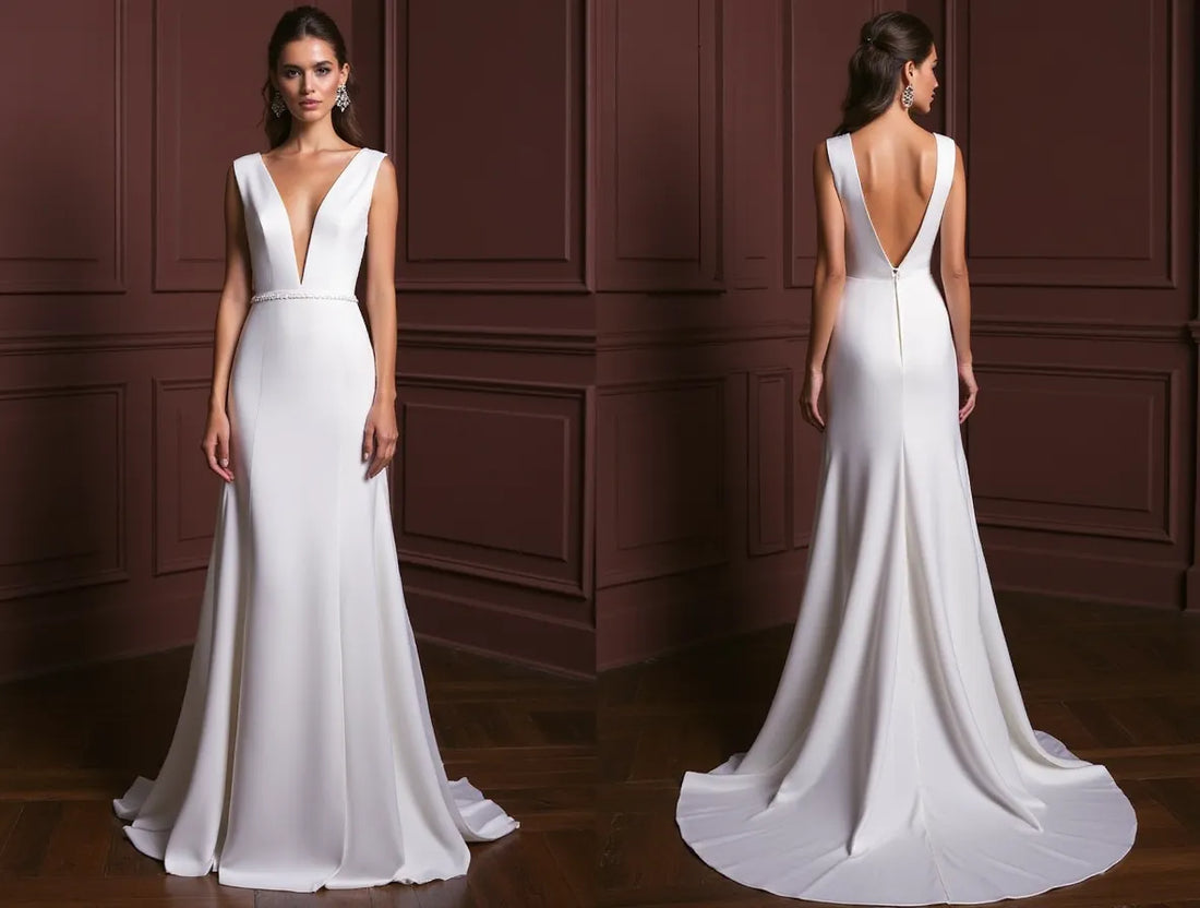 Simple A-Line Wedding Dress for Minimalist Brides