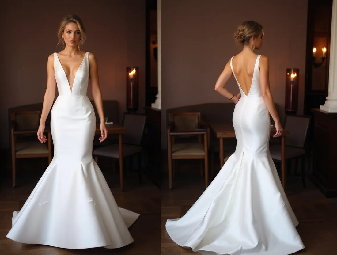 Elegant Trumpet Wedding Dress with a Timeless and Classic Design