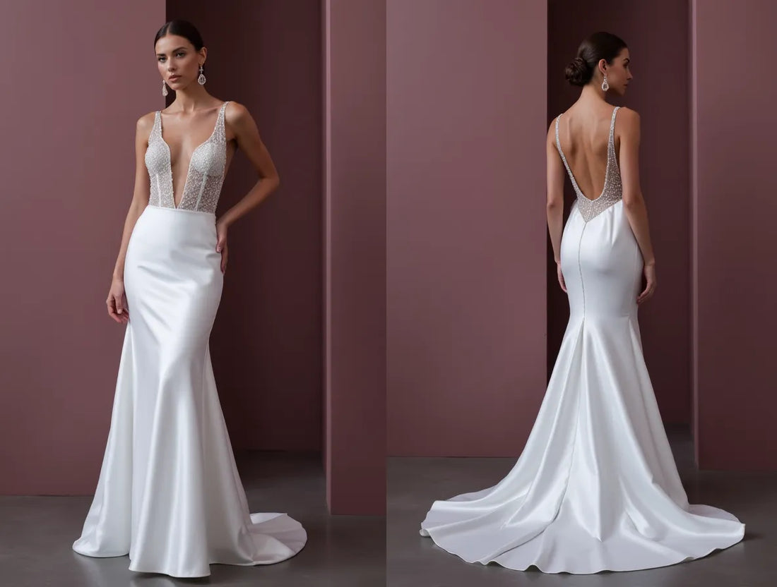 Elegant Mermaid Wedding Dress with Lace Details for a Timeless Look