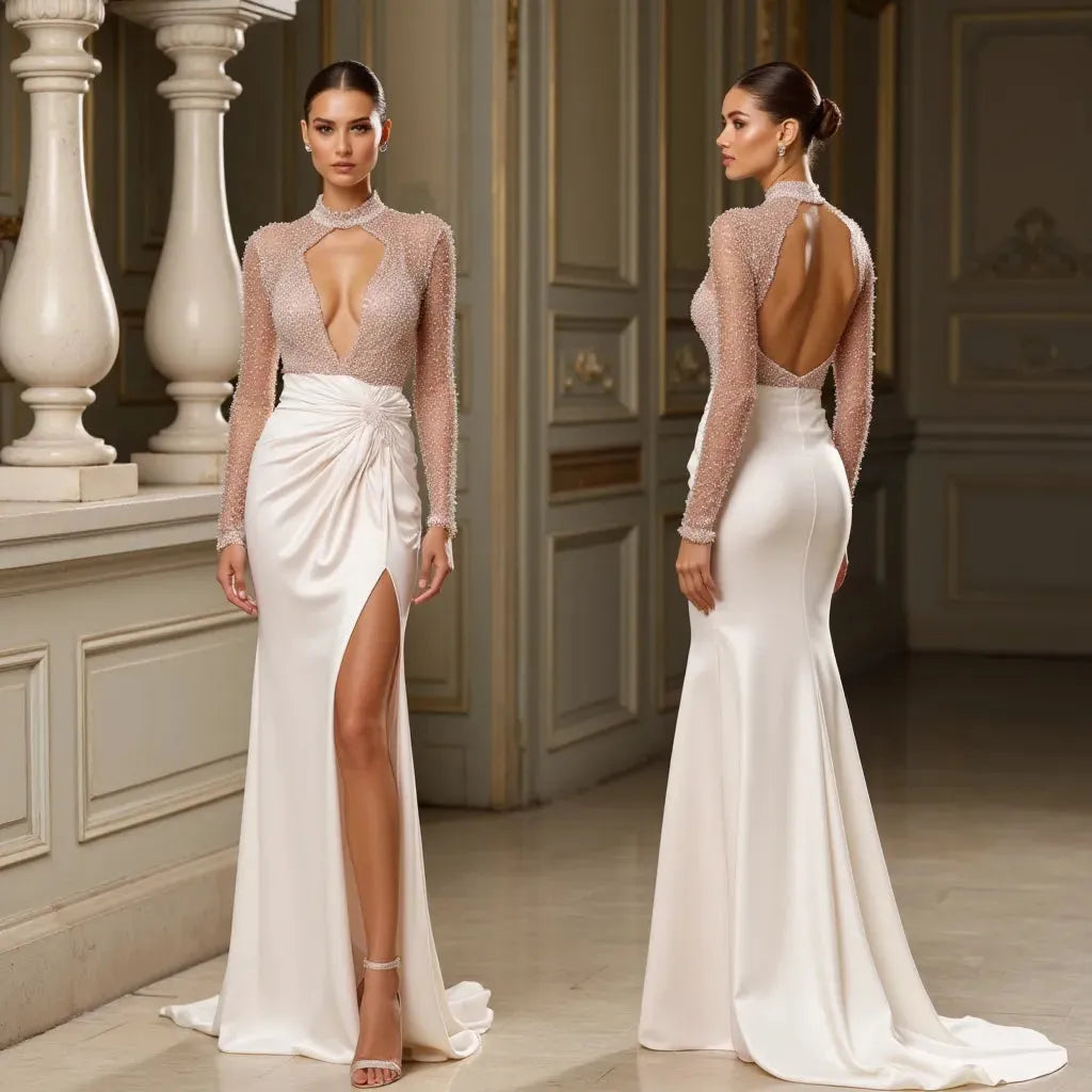 Fishtail Bridal Gown for Brides Who Love a Classic and Sleek Look