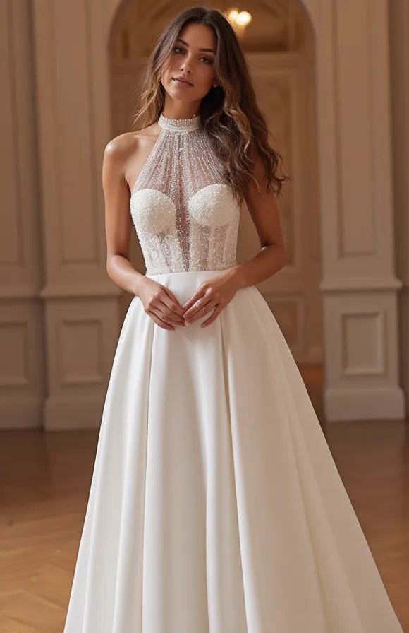 Timeless A-Line Wedding Gown for Brides Who Love a Classic Fit