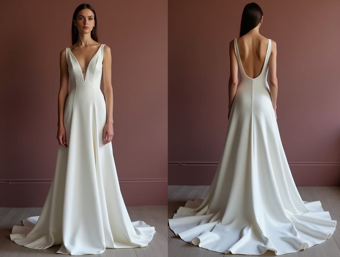 A-Line White Wedding Dress with a Sheer Lace Skirt for a Soft, Dreamy Feel