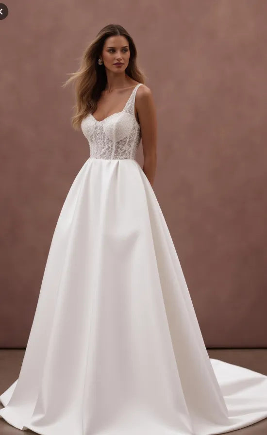 Princess Wedding Gown with Beaded Details for a Sophisticated Look