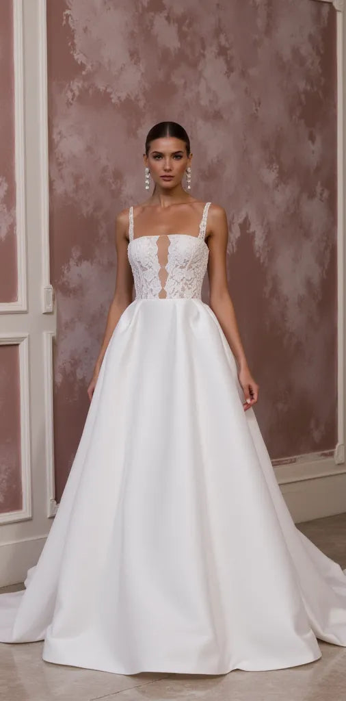 Princess Wedding Dress with Sparkling Details for a Glamorous Look