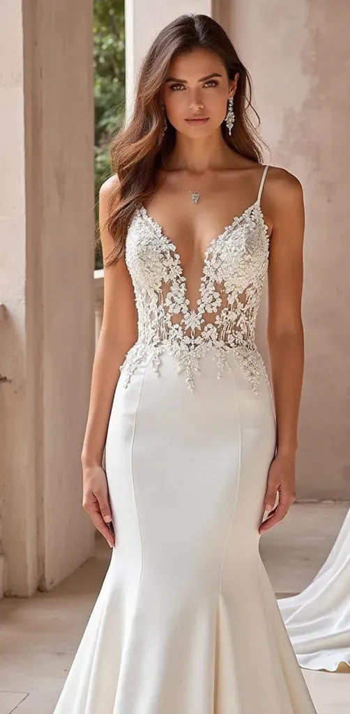 Trumpet Bridal Dress for Elegant Brides Who Love a Regal Fit