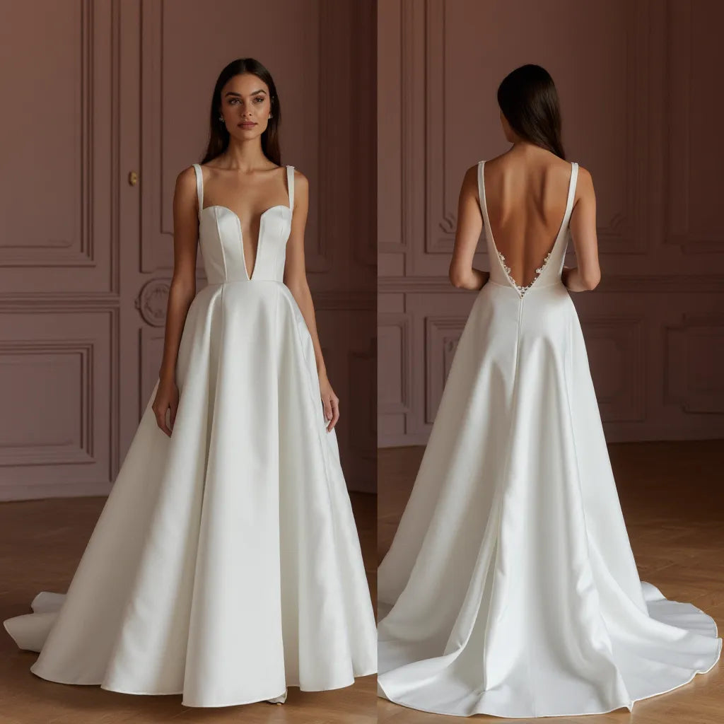 A-Line Wedding Dress with a Corset Bodice for a Flattering Shape