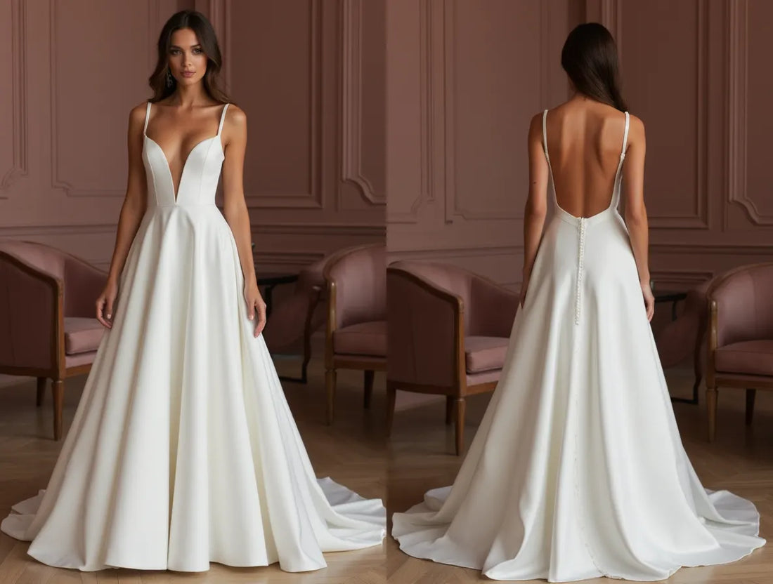 A-Line Wedding Dress with Draped Bodice for a Soft, Elegant Silhouette