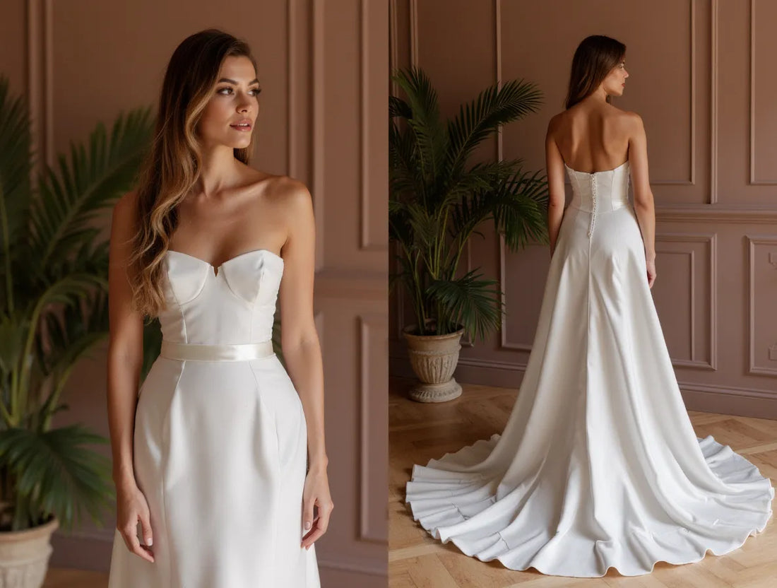 Romantic A-Line Wedding Dress with a Lace and Tulle Skirt for a Soft Look
