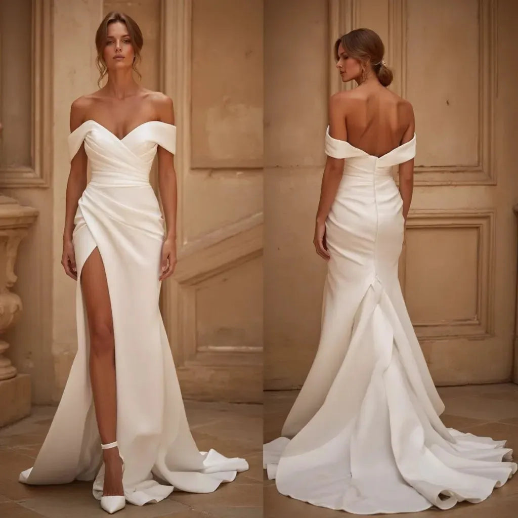 Elegant Mermaid Wedding Dress with a Sleek and Modern Fit