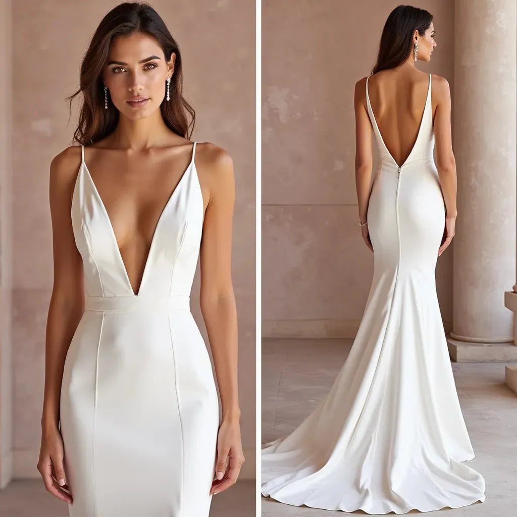 Sexy Mermaid Wedding Dress with Sheer Panels for a Contemporary Look