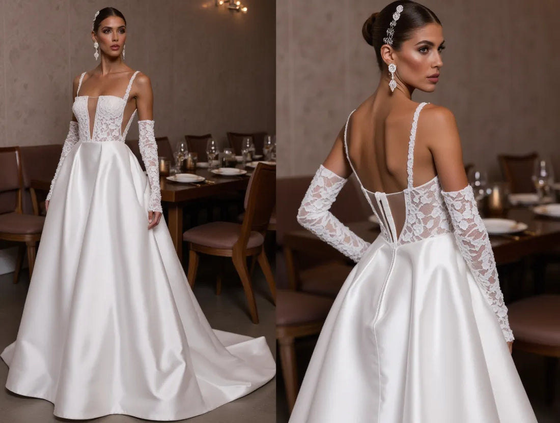 A-Line Wedding Dress with a Halter Neck for a Sophisticated Bridal Look