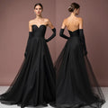 Black Wedding Dress with a Victorian-Inspired Gothic Silhouette