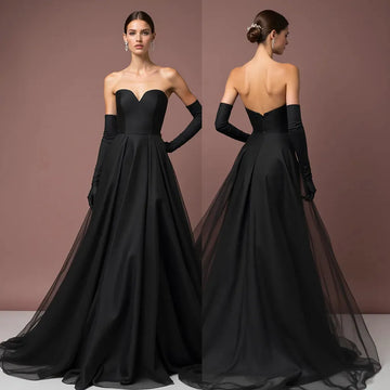 Black Wedding Dress with a Victorian-Inspired Gothic Silhouette