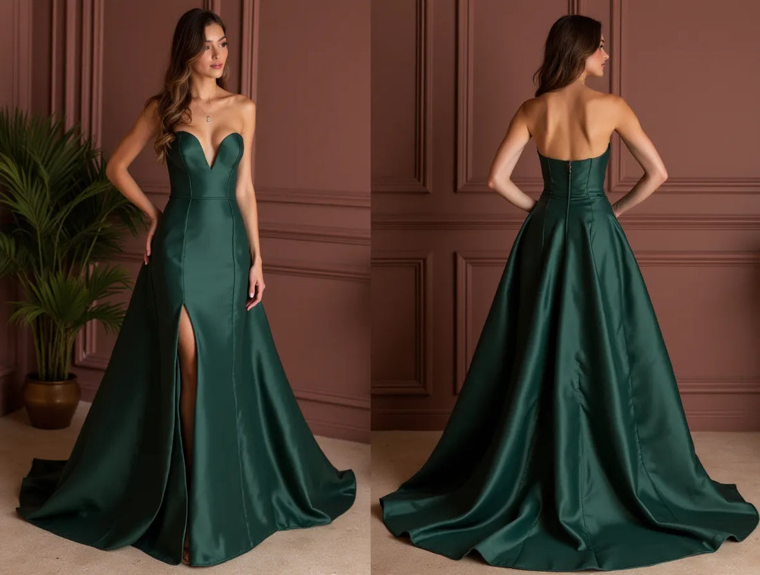 Glamorous Evening Dress and Prom Gown with Lace Appliqué for a Romantic Feel