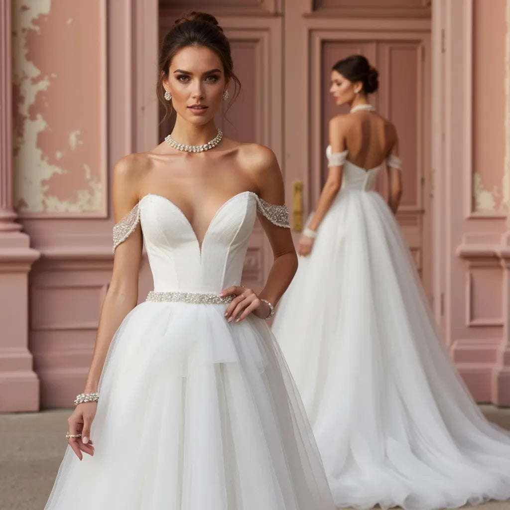 Princess Bridal Gown with a Full Skirt for a Dramatic Flair