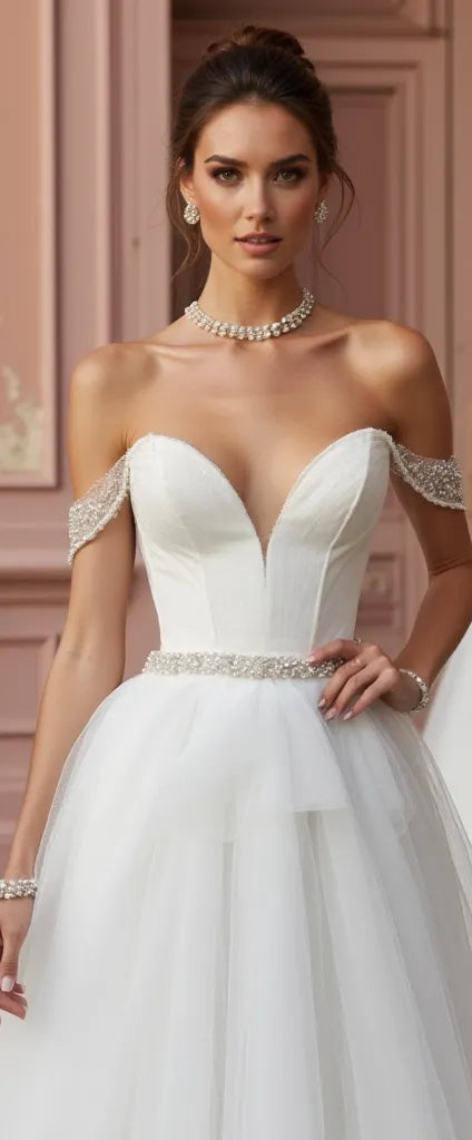 Princess Bridal Gown with a Full Skirt for a Dramatic Flair