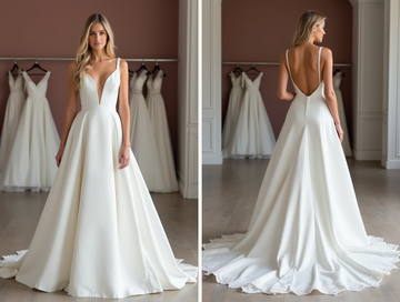 White Princess Wedding Dress for Winter Brides Wanting a Grand Gown