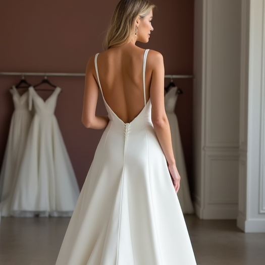 White Princess Wedding Dress for Winter Brides Wanting a Grand Gown